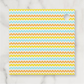 Geel & Blauw Rubber Eendje Stippen Baby Borrel Bedankjes Labels (Achterkant)