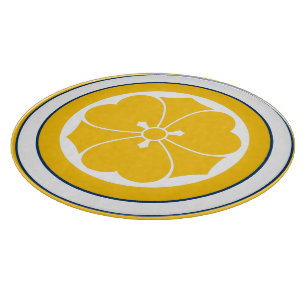 Geel Blauw Sakai Japan Mon Oriental Crest Snijplank