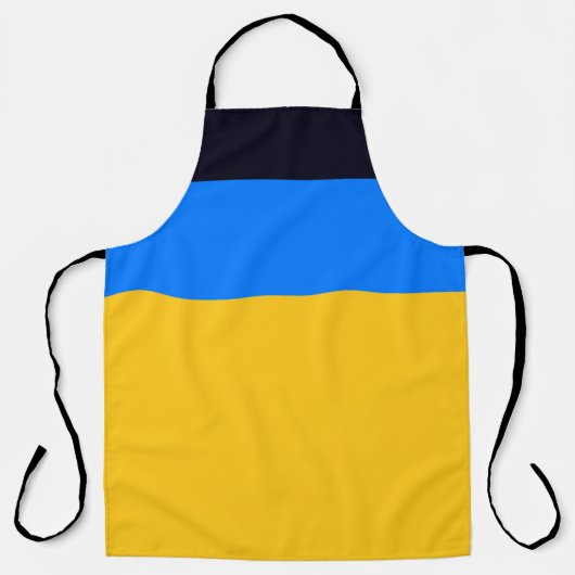 Geel blauw schort (Voorkant)