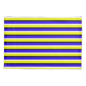 Geel blauw strepen patroon kussensloop (Achterkant)