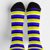 Geel Blauw Strepenpatroon Sokken (Top)