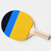 Geel blauw tafeltennisbatje (Zijkant)