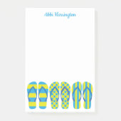 Geel & Blauw Teenslippers Post-it Notitieblok Post-it® Notes (Voorkant)