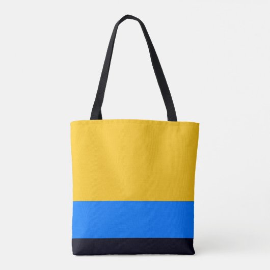 Geel blauw tote bag (Achterkant)