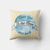 Geel blauw van je naar het moonpijlpatroon kussen (Achterkant)