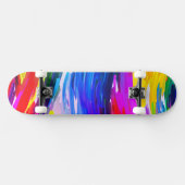 Geel Blauw Vingerverf Skateboard (Horizontaal)