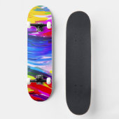 Geel Blauw Vingerverf Skateboard (Voorkant)
