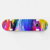 Geel Blauw Vingerverf Skateboard (Horizontaal)