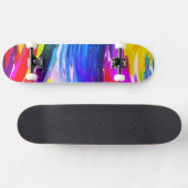 Geel Blauw Vingerverf Skateboard (Horizontaal)
