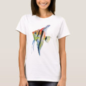 Geel Blauw Vis Lady T-shirt (Voorkant)
