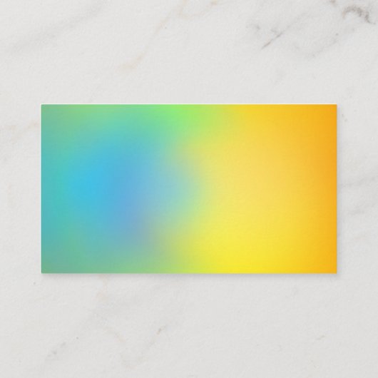 Geel blauw Visitekaartje voor kleurenverschuiving (Achterkant)