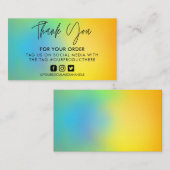 Geel blauw Visitekaartje voor kleurenverschuiving (Voorkant / Achterkant)