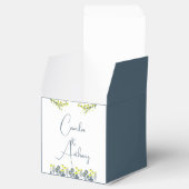 Geel Blauw Wildbloem Bloemen Boho Bruiloft Bedankdoosjes (Geopend)