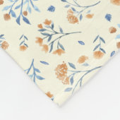 Geel Blauw Wildbloempatroon Fleece Deken (Hoek)