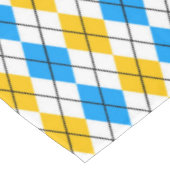 Geel Blauw Wit Argyle Diamant Ontwerp Tafelkleed (Gekanteld)