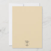 Geel Blauw & Wit Bloemen op Gele Uitnodiging (Achterkant)