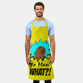 geel blauw Yo Man Wat je wilt Mok Shot Comics Schort (Gedragen)