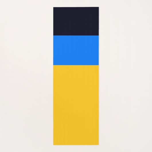 Geel blauw yogamat (Achterkant)