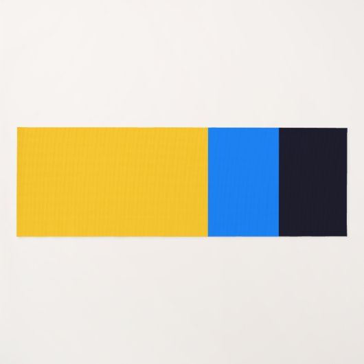 Geel blauw yogamat (Voorkant (horizontaal))