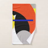 Geel blauw zwart Abstract kunstschoeisel Bad Handdoek (Handdoek)