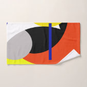 Geel blauw zwart Abstract kunstschoeisel Bad Handdoek (Handdoek)