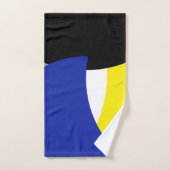 Geel blauw zwart Abstract kunstschoeisel Bad Handdoek (Handdoek)