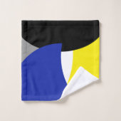 Geel blauw zwart Abstract kunstschoeisel Bad Handdoek (Wasdoekje)