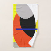 Geel blauw zwart Abstract kunstschoeisel Bad Handdoek (Handdoek)