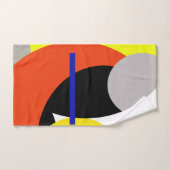 Geel blauw zwart Abstract kunstschoeisel Bad Handdoek (Handdoek)