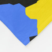 Geel Blauw Zwart Abstract Ontwerp Fleece Deken (Hoek)