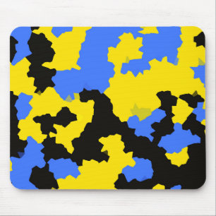 Geel Blauw Zwart Abstract Ontwerp Muismat