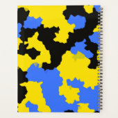 Geel Blauw Zwart Abstract Ontwerp Planner (Achterkant)