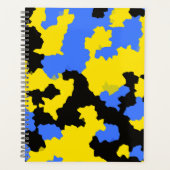 Geel Blauw Zwart Abstract Ontwerp Planner (Voorkant)