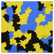 Geel Blauw Zwart Abstract Patroon