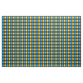 Geel Blauw Zwart Argyle Diamond Design Stof (Yard (91,4 cm))