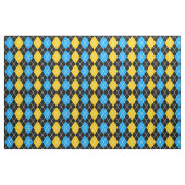Geel Blauw Zwart Argyle Diamond Design Stof (Fat Quarter)