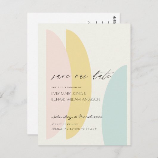 GEEL BLAUWE BLAUWE BLAUWE BLAUWE BESPAAR ONZE DATU BRIEFKAART (Voorkant / Achterkant)