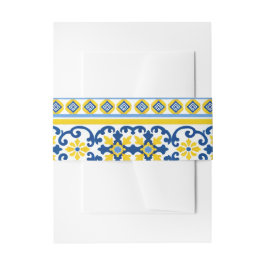 Geel Blauwe Capri Citroen Mediterraan Tegeltje Bru Uitnodigingen Wikkel