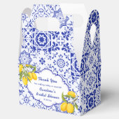 Geel Blauwe Citroen Hoofd Pers Bruidsfeest Bedankdoosjes (Geopend)