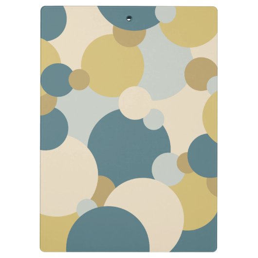 Geel-blauwe moleculen Klembord (Achterkant)