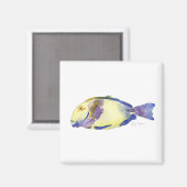 Geel/blauwe vismagneet magneet (Voorkant / Achterkant)