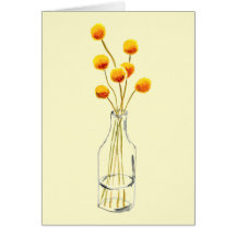 Geel blij Billy Button bloemen Australische kunst