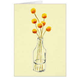 Geel blij Billy Button bloemen Australische kunst