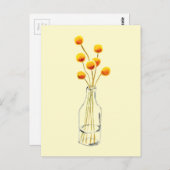 Geel blij Billy Button bloemen Australische kunst Briefkaart (Voorkant / Achterkant)