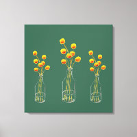 Geel blij Billy Button bloemen Australische kunst