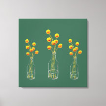 Geel blij Billy Button bloemen Australische kunst