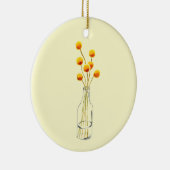 Geel blij Billy Button bloemen Australische kunst Keramisch Ornament (Rechts)