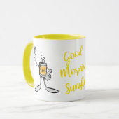 Geel Blik Monster Koffiemok Mok (Voorkant links)