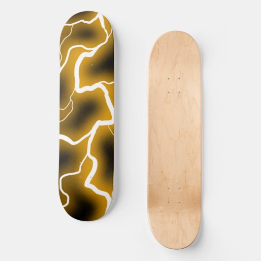 Geel Bliksem Elektriciteit Persoonlijk Skateboard (Voorkant)