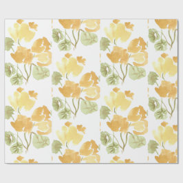 Geel Bloei Mat Wrap Papier